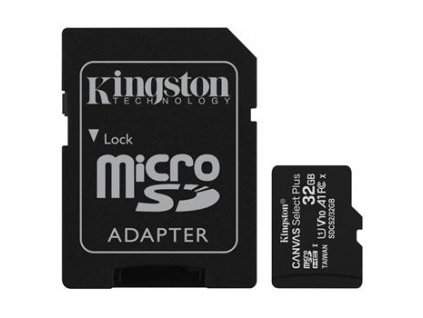 microSDHC 32GB Kingston Canvas Select + w/a