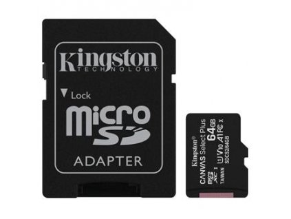 microSDXC 64GB Kingston Canvas Select + w/a