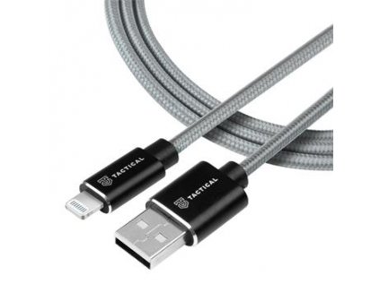 Tactical Fast Rope Aramid Cable USB-A/Lightning MFi 1m Grey