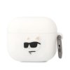 Karl Lagerfeld 3D Logo NFT Choupette Head Silikonové Pouzdro pro Airpods 3 White