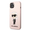 Karl Lagerfeld Liquid Silicone Ikonik NFT Zadní Kryt pro iPhone 13 Pink