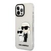 Karl Lagerfeld IML Glitter Karl and Choupette NFT Zadní Kryt pro iPhone 13 Pro Max Transparent