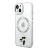 Karl Lagerfeld IML Karl and Choupette NFT MagSafe Zadní Kryt pro iPhone 14 Transparent