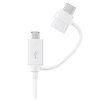 EP-DG930DWE Samsung Combo microUSB Datový Kabel s redukcí USB-C 1.5m White