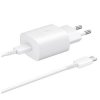 EP-TA800EWE + EP-DA705BWE Samsung 25W Cestovní nabíječka + USB-C/USB-C Datový Kabel White (OOB Bulk)