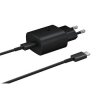 EP-TA800EBE + EP-DA705BBE Samsung 25W Cestovní nabíječka + USB-C/USB-C Datový Kabel Black (OOB Bulk)