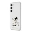 Karl Lagerfeld PC/TPU Choupette Eat Zadní Kryt pro Samsung Galaxy S23 Transparent