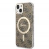 Guess IML 4G MagSafe Zadní Kryt pro iPhone 14 Brown