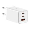 Baseus CCGP120202 GaN5 Pro Quick Nabíječka USB + 2x USB-C 65W White (Pošk. Balení)