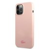 Lacoste Liquid Silicone Glossy Printing Logo Kryt pro iPhone 13 Pro Pink