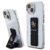 Guess PU Grip Stand 4G Metal Logo Zadní Kryt pro iPhone 15 Black