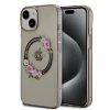 Guess PC/TPU Flowers Ring Glossy Logo MagSafe Zadní Kryt pro iPhone 14 Black