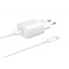 EP-TA800XWE Samsung 25W Cestovní nabíječka + USB-C Datový Kabel White (Pošk. Balení)