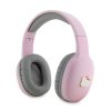 Hello Kitty Bicolor Kitty Metal Head Logo Bluetooth Stereo Headphones Pink