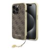 Guess 4G Charms Zadní Kryt pro iPhone 15 Pro Brown