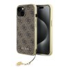 Guess 4G Charms Zadní Kryt pro iPhone 15 Brown