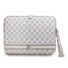 DKNY PU Leather Checkered Pattern and Stripe Obal na Notebook 13/14" Beige