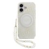 Guess IML Flowers Allover Strap MagSafe Zadní Kryt pro iPhone 17 White
