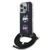 Karl Lagerfeld IML Crossbody K&CH Heads Zadní Kryt pro iPhone 16 Pro Black