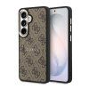 Guess PU Leather 4G Gold Frame Magnetic Zadní Kryt pro Samsung Galaxy S26+ Brown