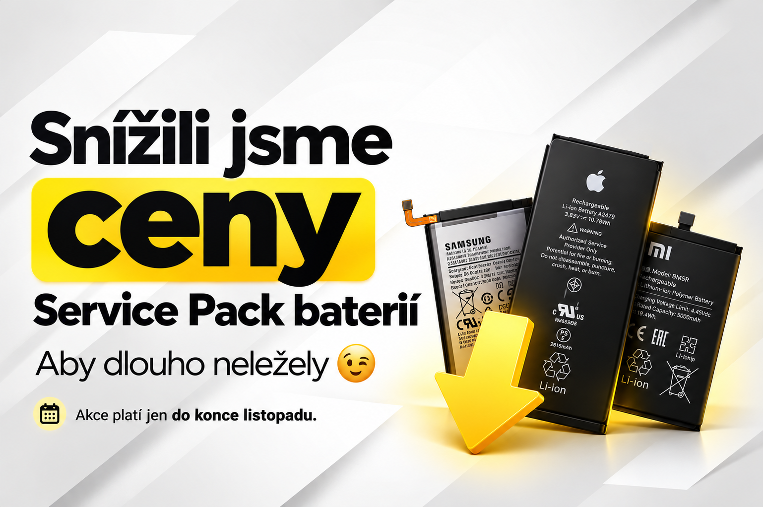 Akce Service Pack baterie iPhone