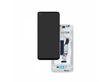 Originál LCD + dotyk + rámeček pro Xiaomi Mi 10T / Mi 10T Pro stříbrná (Service Pack)