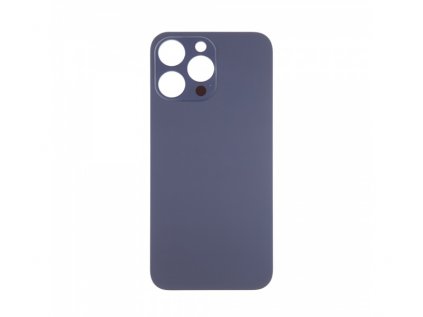 Sklo zadního krytu s větším otvorem na kameru pro Apple iPhone 14 Pro Dark Purple (s logem)
