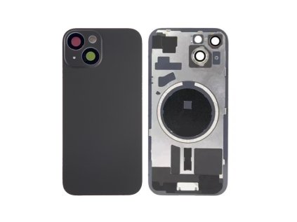 back cover glass hole for apple iphone 15 plus black
