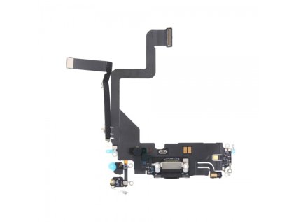 Nabíjecí konektor a flex pro Apple iPhone 14 Pro Space Black (Originál)