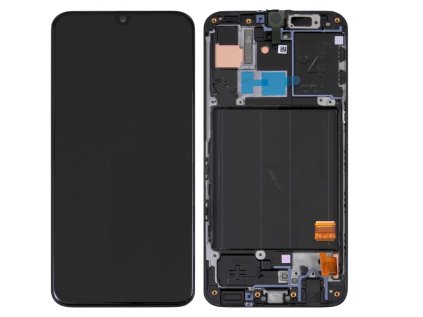 lcd samsung a405f galaxy a40 black with touchscreen with frame original refurbished glass