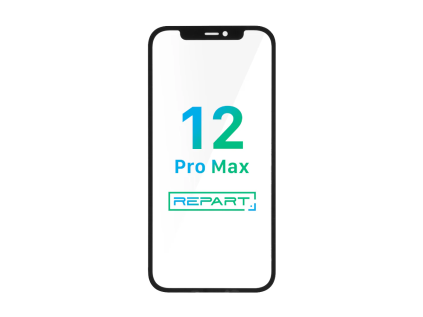 iPhone 12 pro max front glass replacement with oca sklo displeje refurbis material