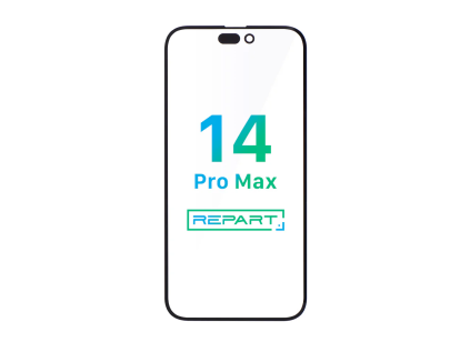 iPhone 14 pro max front glass replacement with oca sklo displeje refurbis material