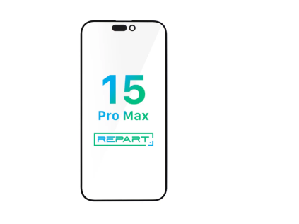 iPhone 15 pro max front glass replacement with oca sklo displeje refurbis material