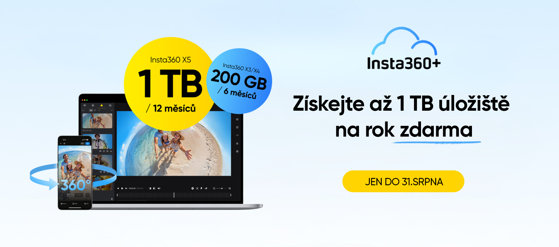 Insta360+ Cloudové úložiště zdarma