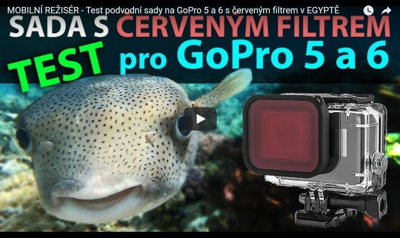 Test podvodní sady na GoPro 5 a 6 s červeným filtrem v EGYPTĚ