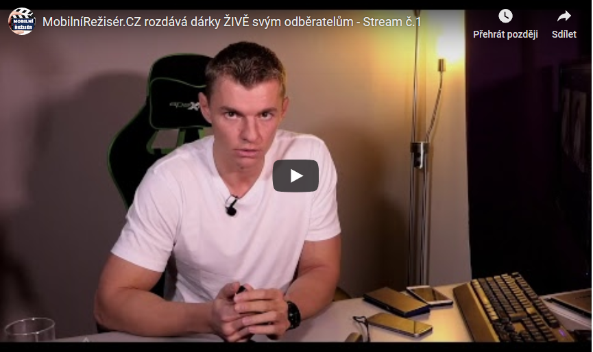 MobilníRežisér.CZ rozdává dárky ŽIVĚ svým odběratelům - Stream č.1