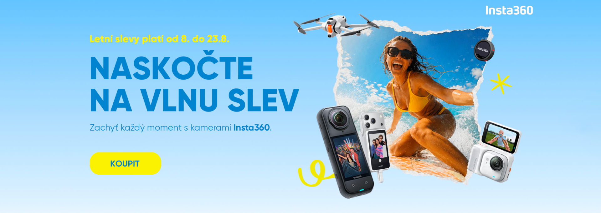 Velké letní slevy INSTA360