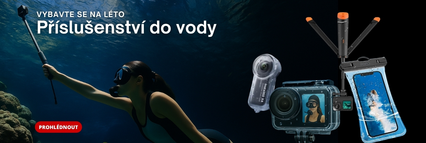 Příslušenství pro kamery a telefony do vody na šnorchlování a potápění