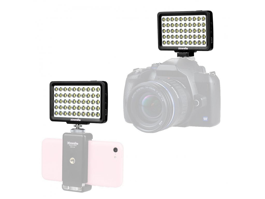 Malé výkonné dobíjecí LED světlo na DSLR, kameru nebo mobil 1 1