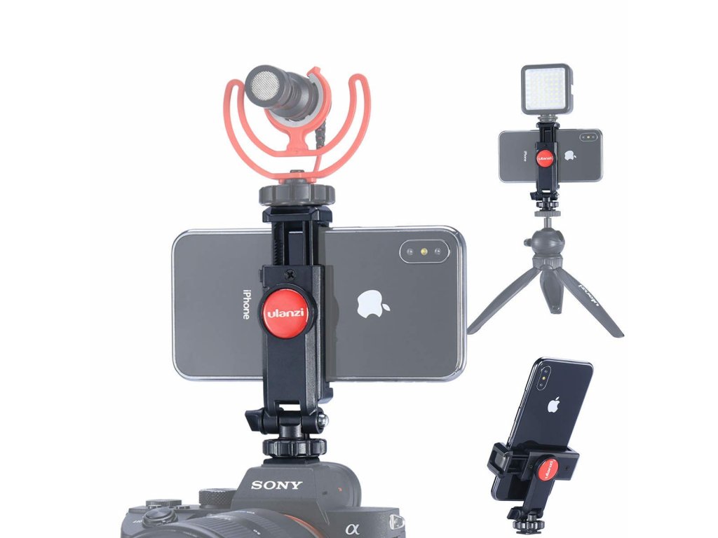 Držák mobilu do sáněk blesku 0