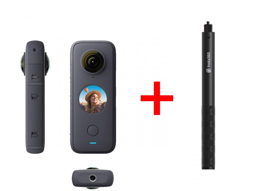 Insta360 ONE X2 - 5,7K, 360, vodotěsná akční kamera + neviditelná selfie  tyč ZDARMA