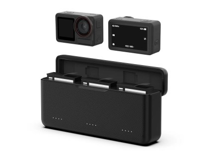 Multi nabíječka BOX pro baterie DJI Action 5 Pro a Action 4 a dvě MicroSD karty 1