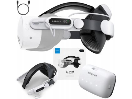BOBOVR E3 PRO 2025 nejlepší bateriový heas strap pro Quest 3 a Quest 3S