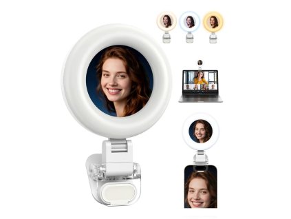 Kruhové selfie světlo na telefon, tablet, notebook 1