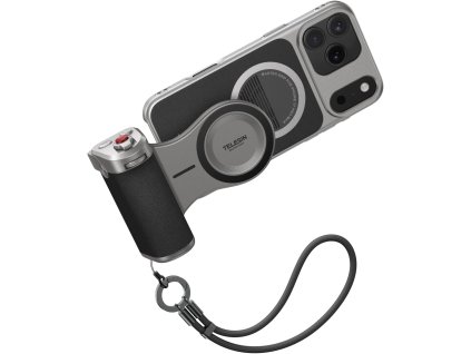 Telesin Master Grip pro Iphone 17 PRO MAX magsafe madlo bezdr.dobíjení, ALU provedení 1