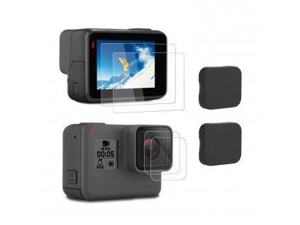 Ochranná sada pro GoPro 5, 6 a Hero tvrzené sklo a krytka čočky 1