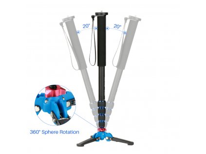 Monopod bez hlavy s trojnožkou