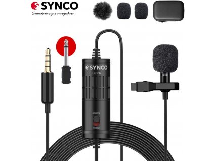 Aktivní klopový mikrofon Synco pro telefon i kameru (5m) 1