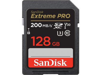 SD karta SanDisk Extreme PRO SDXC UHS-I V30 U3 - 128GB - 200MB/s