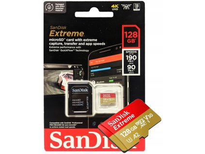 MICRO SD KARTA SANDISK EXTREME 128GB 190 90 V30 A2 4K ADAPTÉR za 576 00CZK Allegro 09 01 2025 10 28 AM